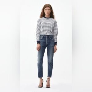 Citizens of Humanity Liya High Rise Classic Fit Crop Blue Denim Jeans Size 26...